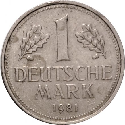ФРГ 1 марка 1981 год (G)
