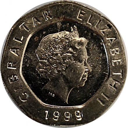 Гибралтар 20 пенсов 1999 год