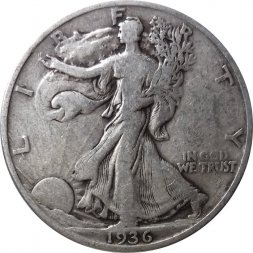 США 1/2 доллара 1936 год (без отметки МД)