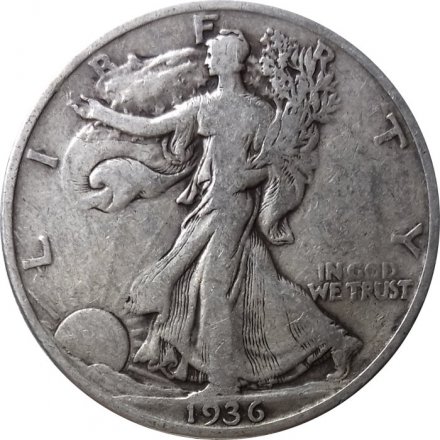 США 1/2 доллара 1936 год (без отметки МД)