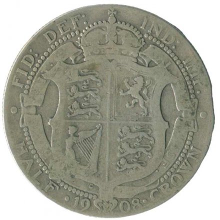 Великобритания 1/2 кроны 1908 год 