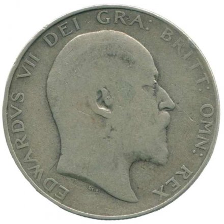 Великобритания 1/2 кроны 1908 год 