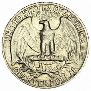 США 25 центов (1/4 доллара) 1972 год - Washington Quarter ( без отметки МД)