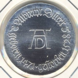 ГДР 10 марок 1971 год - 500 лет со дня рождения Альбрехта Дюрера