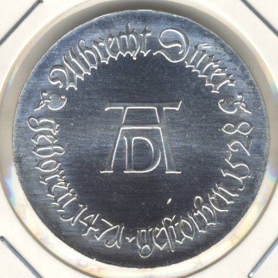 ГДР 10 марок 1971 год - 500 лет со дня рождения Альбрехта Дюрера
