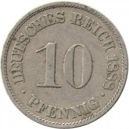 Германия 10 пфеннигов 1888 год (A)