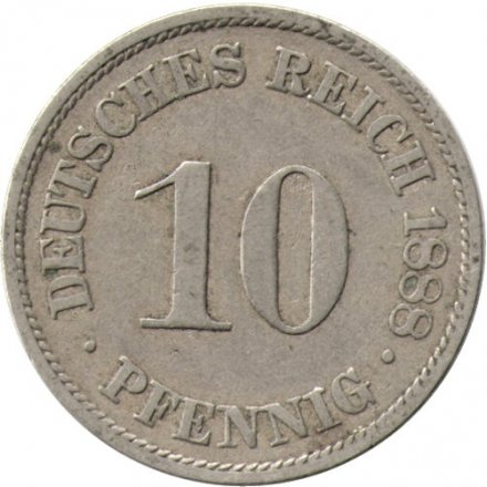 Германия 10 пфеннигов 1888 год (A)