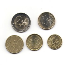 Набор из 5 евромонет Люксембурга 2009-2010 год