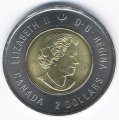 Канада 2 доллара 2014 год - 75 лет с начала Второй Мировой войны