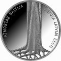 Латвия 5 евро 2014 год - 25 лет Балтийскому пути