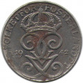 Швеция 1 эре 1942 год - Король Густав V (железо)