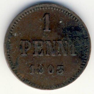 Финляндия 1 пенни 1903 год