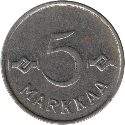 Финляндия 5 марок 1953 год (железо)