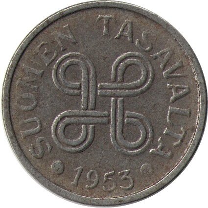 Финляндия 5 марок 1953 год (железо)