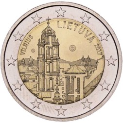 Литва 2 евро 2017 год - Вильнюс. Костёл Святых Иоаннов