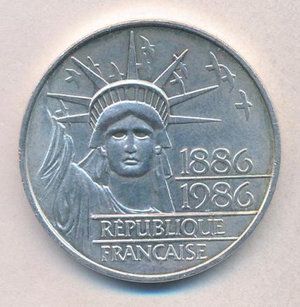Франция 100 франков 1986 год - 100 лет Статуи Свободы