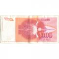 Югославия 1000 динаров 1992 год - Никола Тесла. Высокочастотный трансформатор - VF