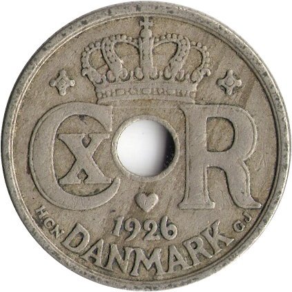 Дания 10 эре 1926 год - Король Кристиан X