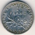 Франция 1 франк 1913 год