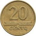 Литва 20 центов 2008 год