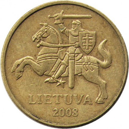 Литва 20 центов 2008 год