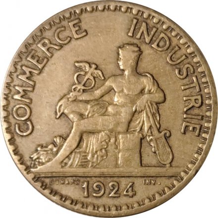 Франция 2 франка 1924 год