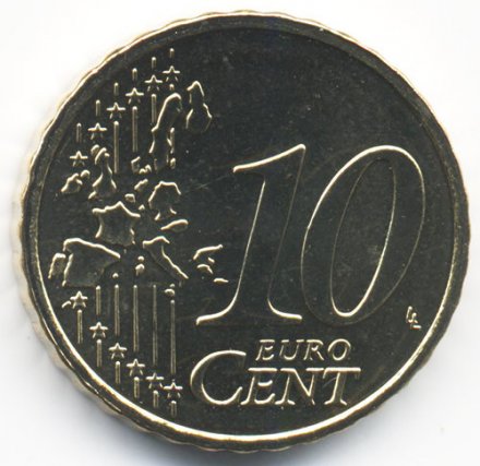 Ирландия 10 евроцентов 2006 год - Кельтская арфа