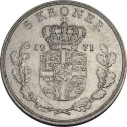Дания 5 крон 1971 год