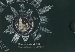 Литва 2 евро 2017 год - Вильнюс. Костёл Святых Иоаннов (в коинкарте)