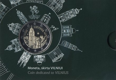 Литва 2 евро 2017 год - Вильнюс. Костёл Святых Иоаннов (в коинкарте)