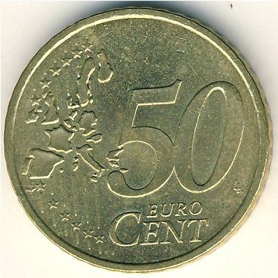 Франция 50 евроцентов 2000 год - Девушка-сеятель