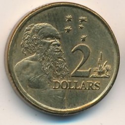 Австралия 2 доллара 1998 год - Абориген