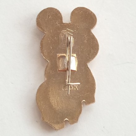 Значок Олимпийский мишка. СССР. 14х30 мм