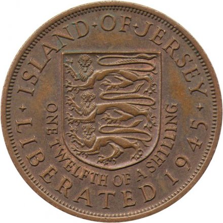 Джерси 1/12 шиллинга 1945 год - Освобождение (Король Георг VI)