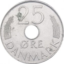 Дания 25 эре 1980 год - Королева Маргрете II