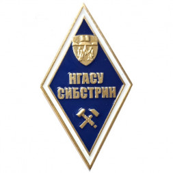 Нагрудный академический знак "НГАСУ СИБСТРИН", латунь