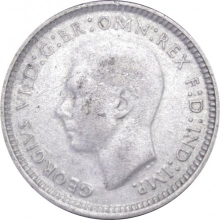 Австралия 3 пенса 1948 год -  Король Георг VI