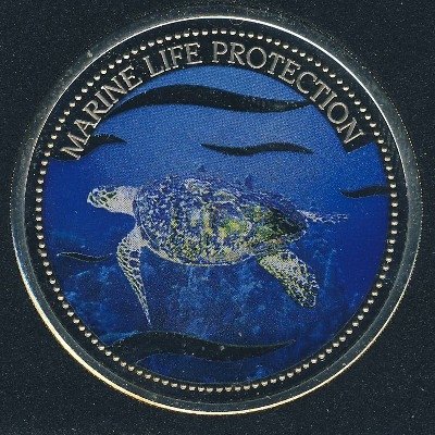 Палау 1 доллар 2004 год - Защита подводного мира. Морская черепаха