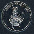 Палау 1 доллар 2004 год - Защита подводного мира. Морская черепаха