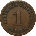 Германия 1 пфенниг 1876 год (отметка монетного двора - F)