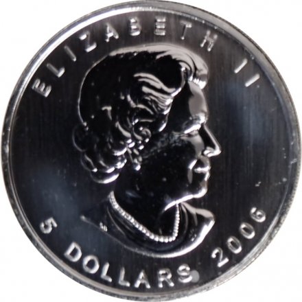 Канада 5 долларов 2006 год - Кленовый лист