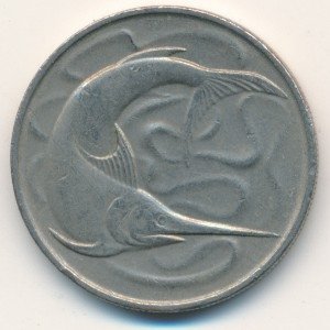 Сингапур 20 центов 1972 год
