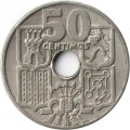 Испания 50 сентимо 1963 год (65 внутри звезды) - Якорь