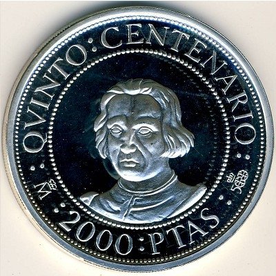 Испания 2000 песет 1989 год