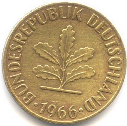 ФРГ 5 пфеннигов 1966 год - G