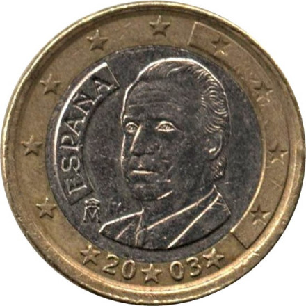 Испания 1 евро 2003 год - Хуан Карлос I