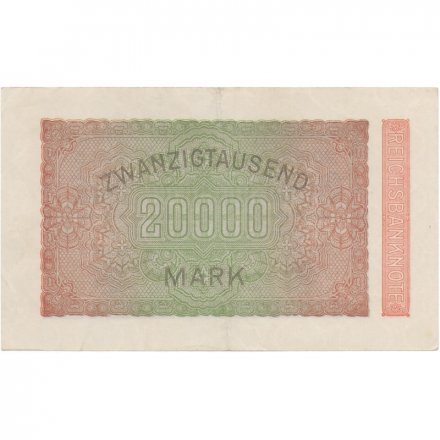 Германия (Веймарская Республика) 20000 марок 1923 год - Водяной знак - круги - VF-XF