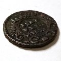 Полушка 1731 год Анна Иоанновна (1730 - 1740) - узорчатый гурт, аверс-реверс 180° - XF-