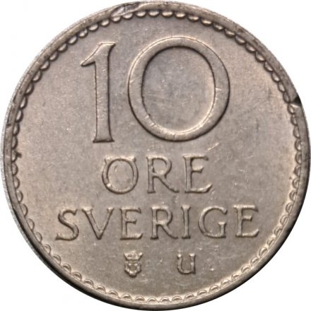 Швеция 10 эре 1965 год