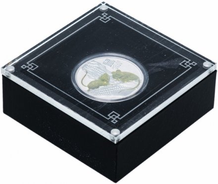Австралия 1 доллар 2020 год - Год Крысы (Год Мыши). Мышь с позолотой, в футляре